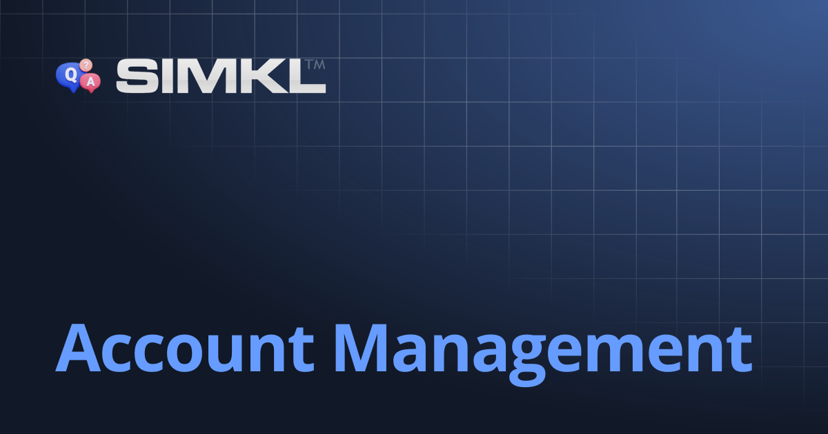 Account Management | How to use Simkl